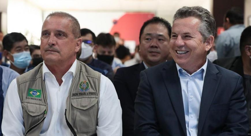 DEFINIÇÃO:  Se havia dúvidas, acabou; Mauro Mendes durante fala em recepção a ministro deixa claro que apoia a reeleição do presidente Bolsonaro