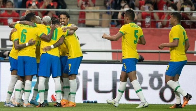 Neymar marca duas vezes de pênalti e Brasil goleia a Coreia do Sul em amistoso