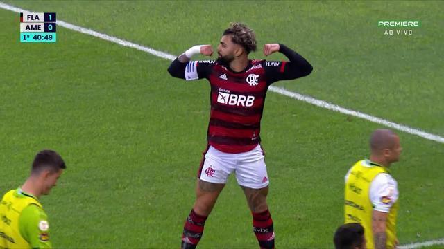 Gabigol perde pênalti, mas Flamengo bate América-MG e alivia a pressão