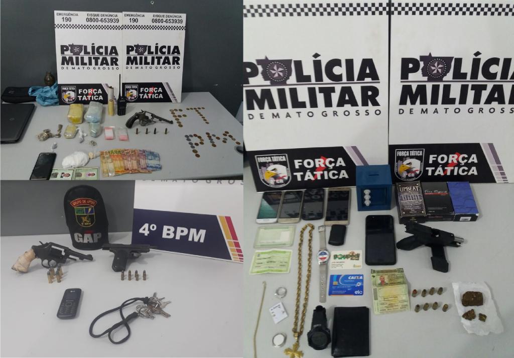 Armas de uso restrito e 39 munições intactas foram apreendidas com seis suspeitos