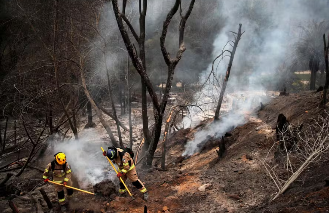 Número de mortos por incêndios florestais sobe para 99 no Chile