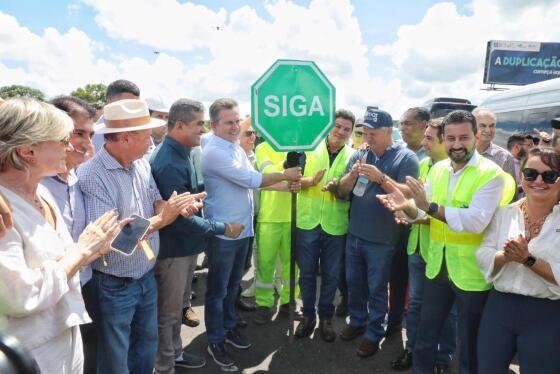 Governador entrega primeiros 15 km de duplicação da BR-163: 