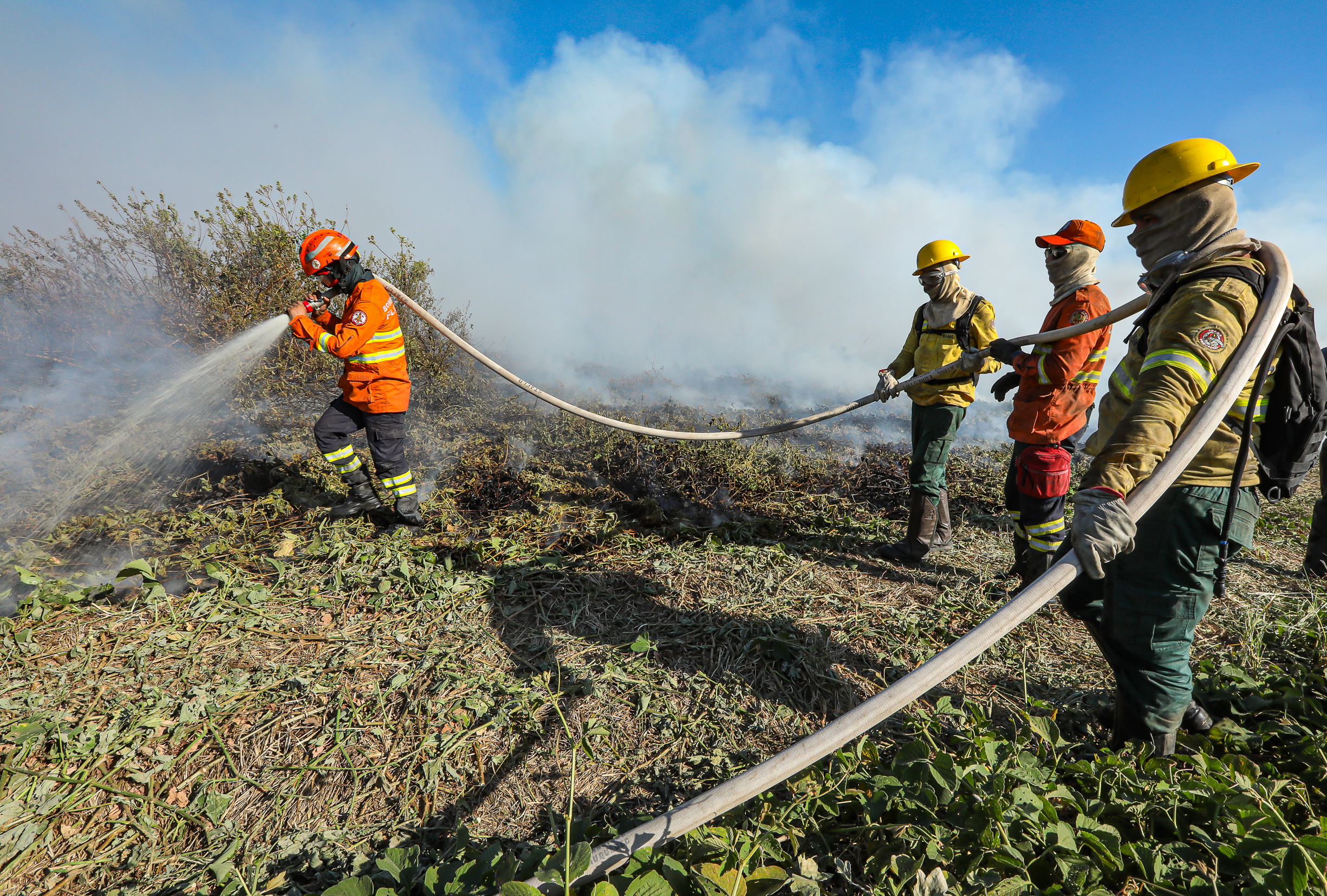 Corpo de Bombeiros combate 22 incêndios florestais em Mato Grosso neste sábado (03)