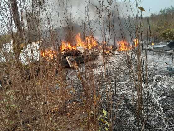 Avião de produtor rural cai no Nortão e termina com mortos