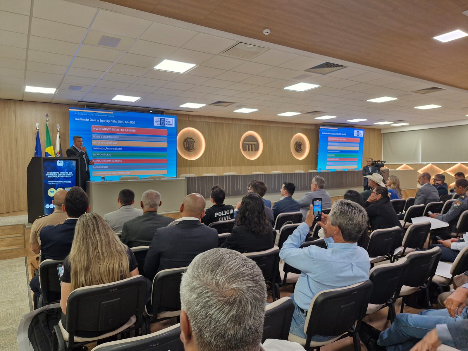  Sesp apresenta investimentos e avanços durante encontro estadual de conselheiros comunitários de segurança