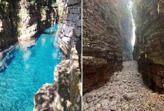 Cânion com 8 metros de profundidade seca e prejudica turismo em município de MT