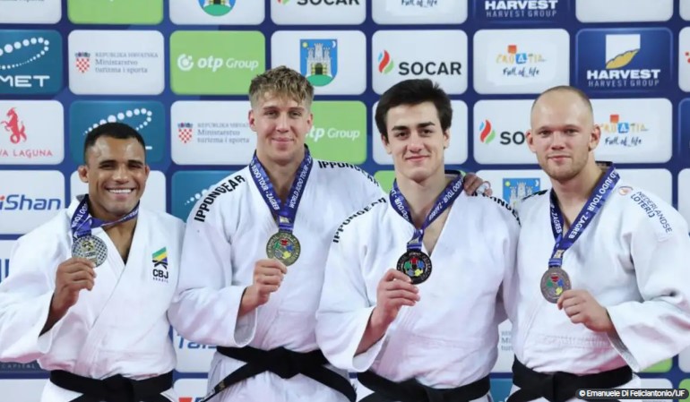Judocas brasileiros terminam com cinco pódios em Grand Prix de Zagreb