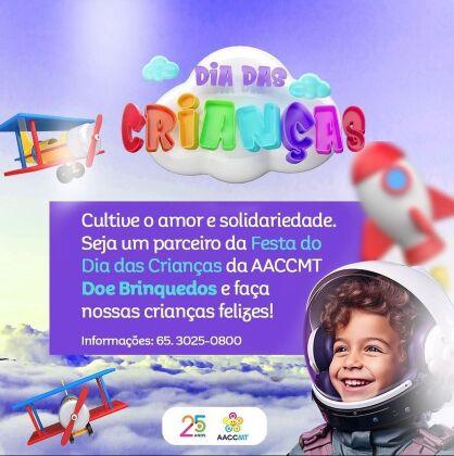 AACCMT arrecada brinquedos para o Dia das Crianças