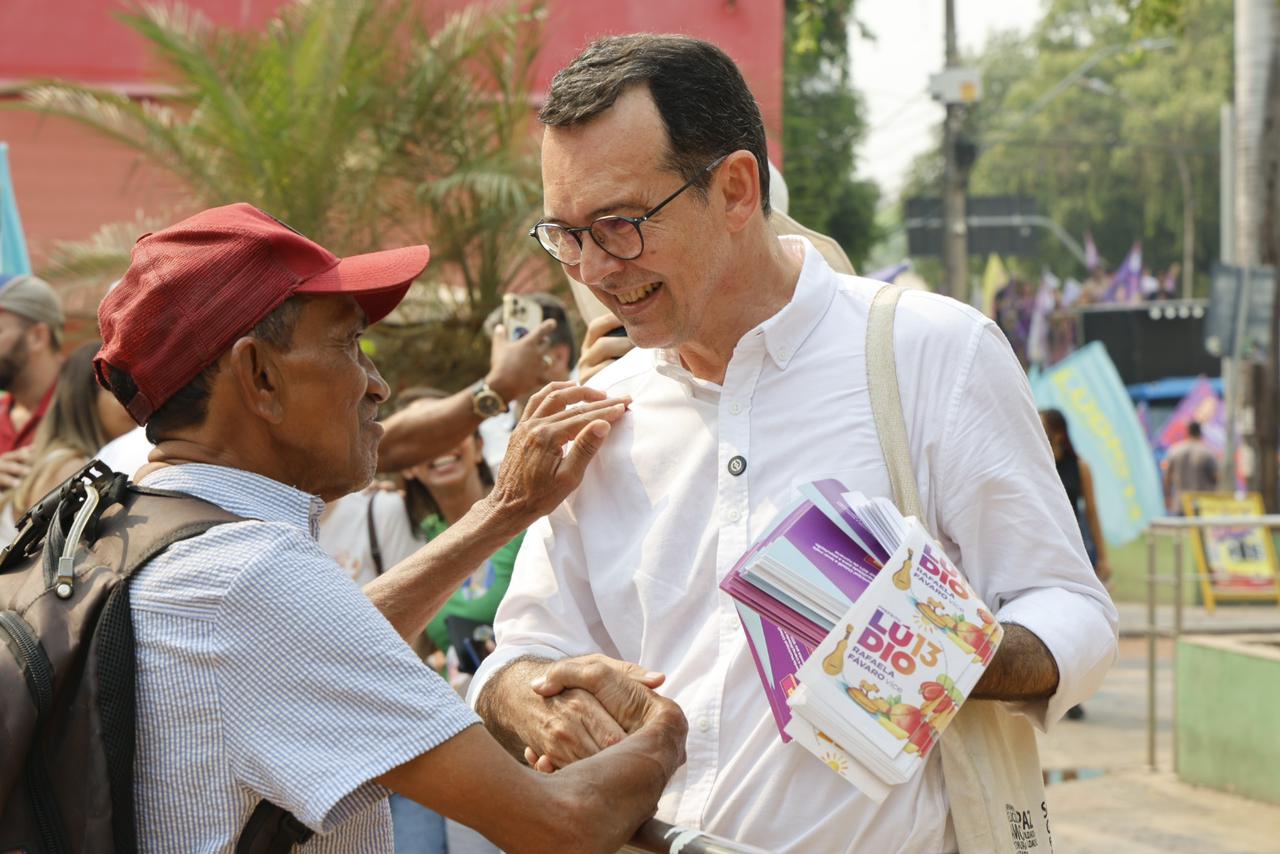Lúdio recebe apoio nas ruas de Cuiabá e defende voto consciente