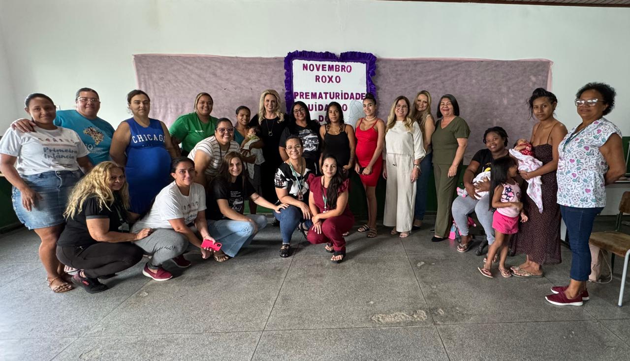 Primeira-dama Márcia Pinheiro participa de roda de conversa no “Novembro Roxo” para conscientização sobre gestação saudável e prevenção de partos prematuros
