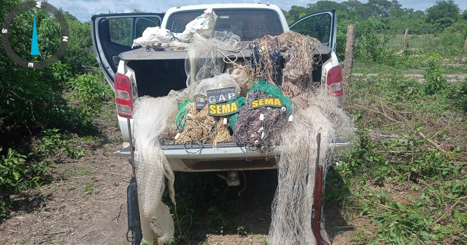 Sema e PM apreendem 19 quilos de cachara na Transpantaneira