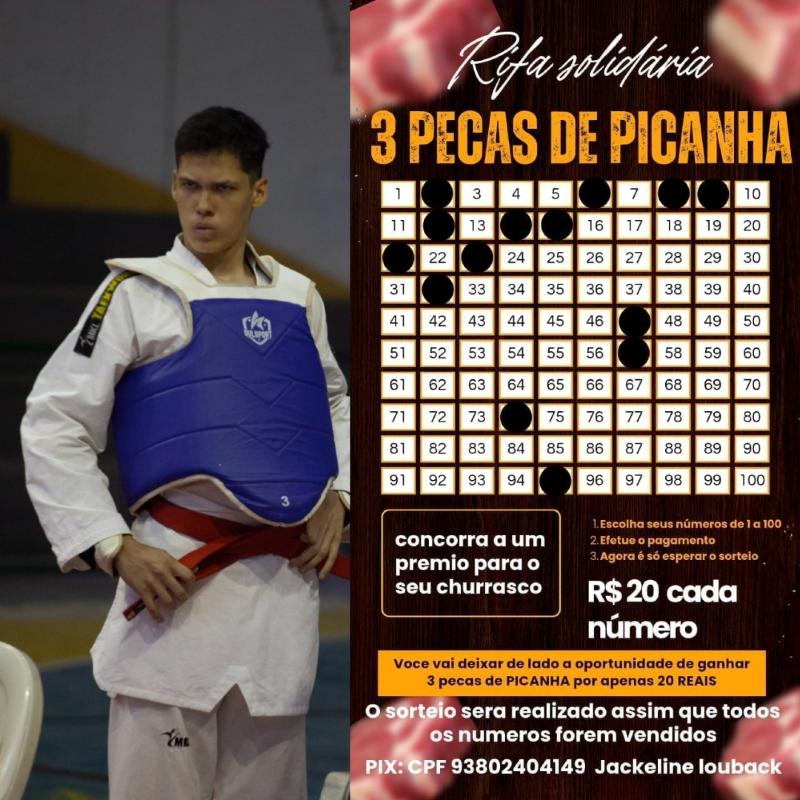 Mãe realiza rifa para ajudar filho atleta a competir no Japão