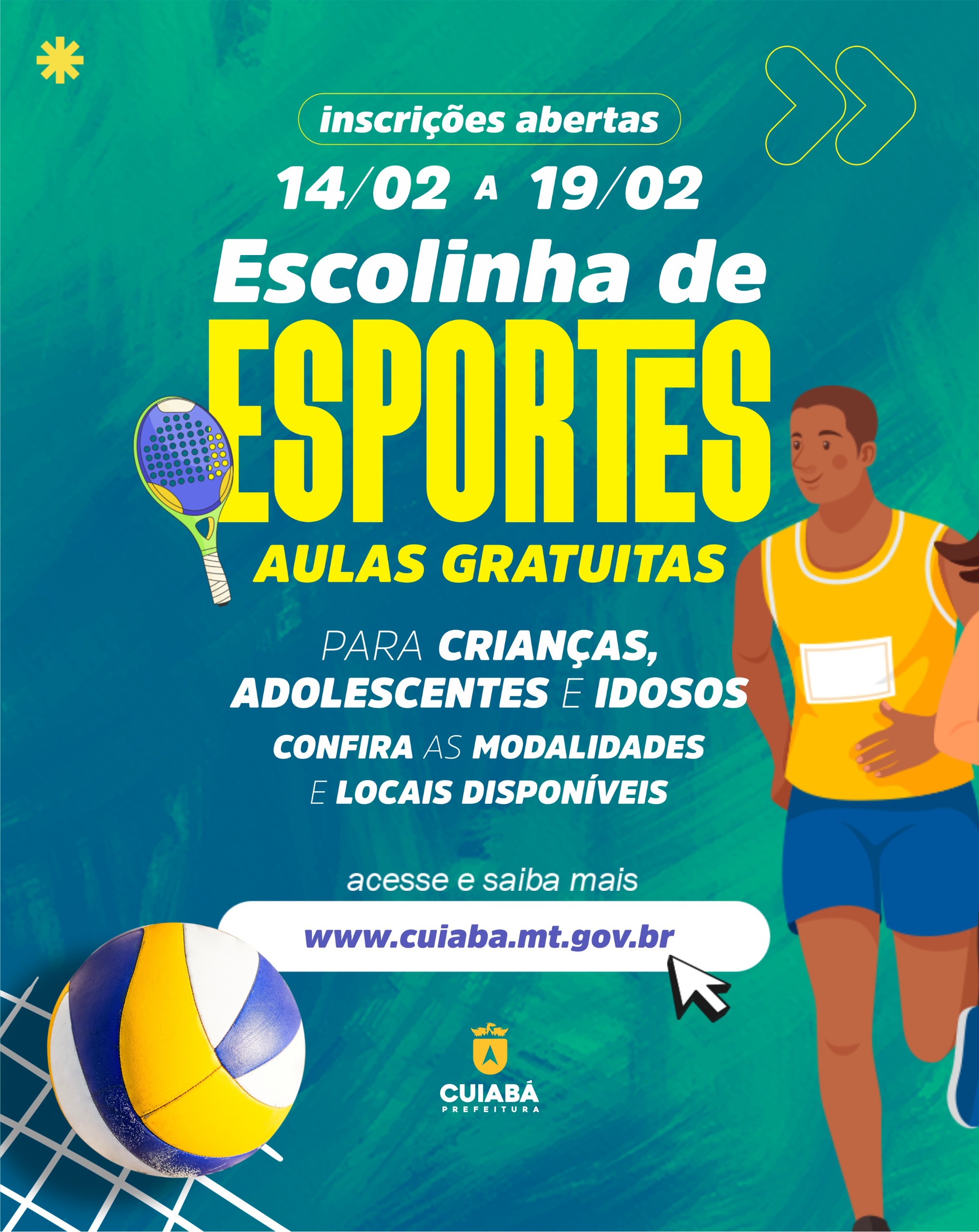 Abertas as inscrições para escolinha de esportes gratuita realizado pela prefeitura de Cuiabá