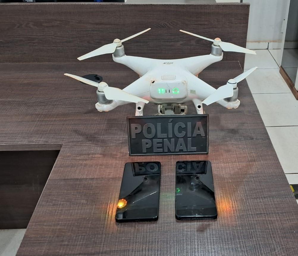 Drone que sobrevoava penitenciária  em Rondonópolis é abatido recheado de celulares