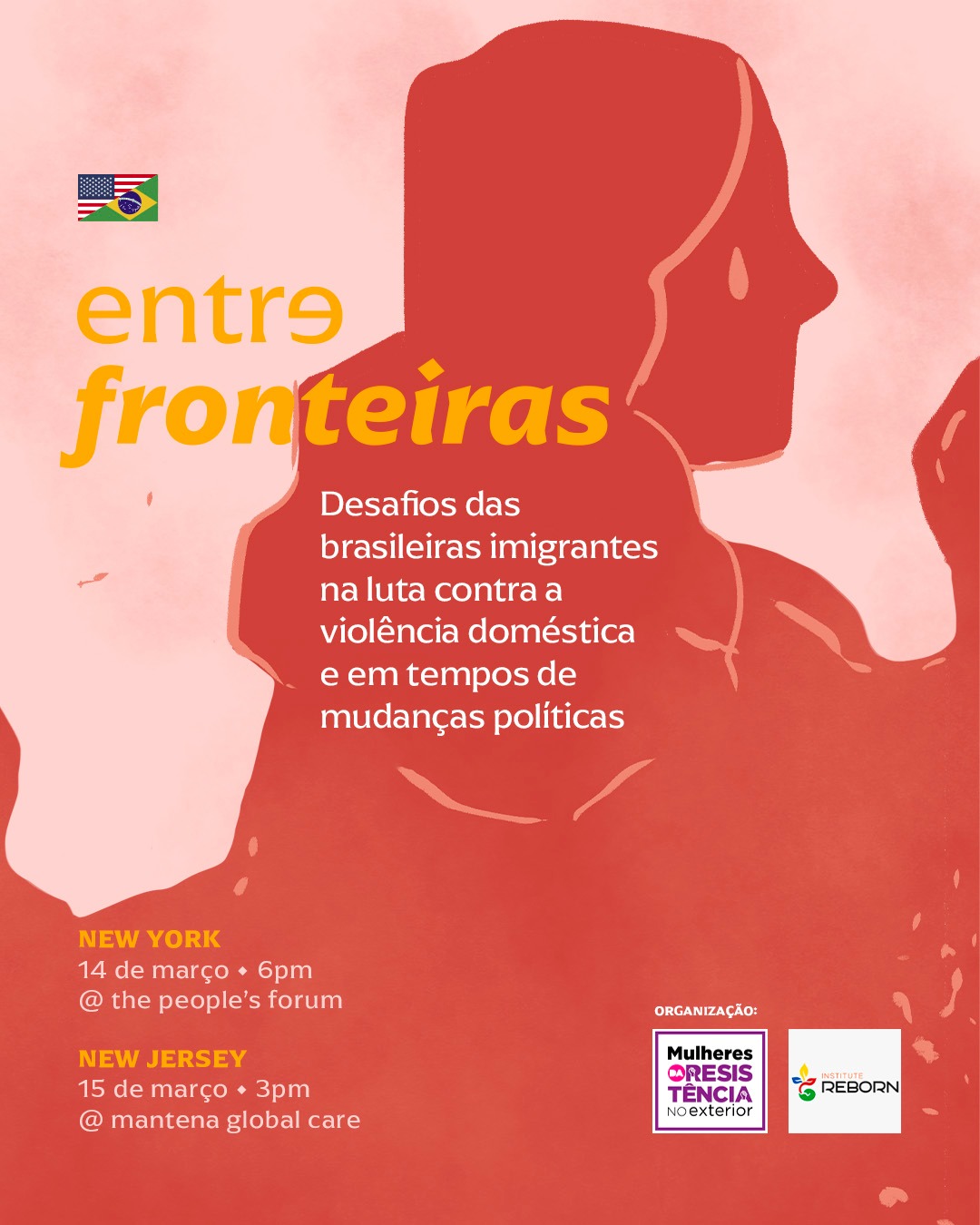 Brasileiras estão coordenando palestras nos Estados Unidos sobre Imigrantes Brasileiras e Violência Doméstica