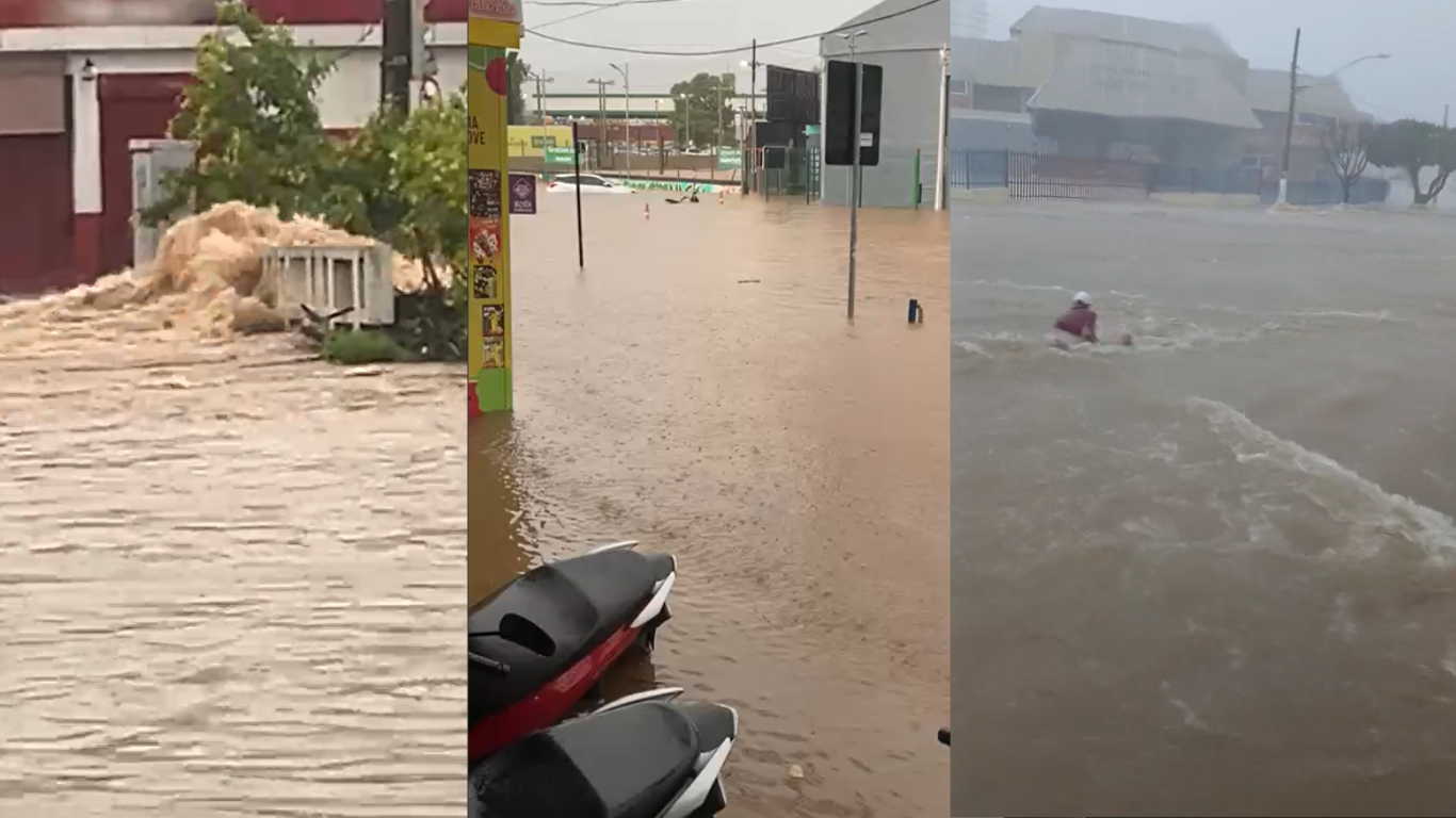 Temporal provoca alagamentos, quedas de árvores e mobiliza bombeiros com 40 ocorrências