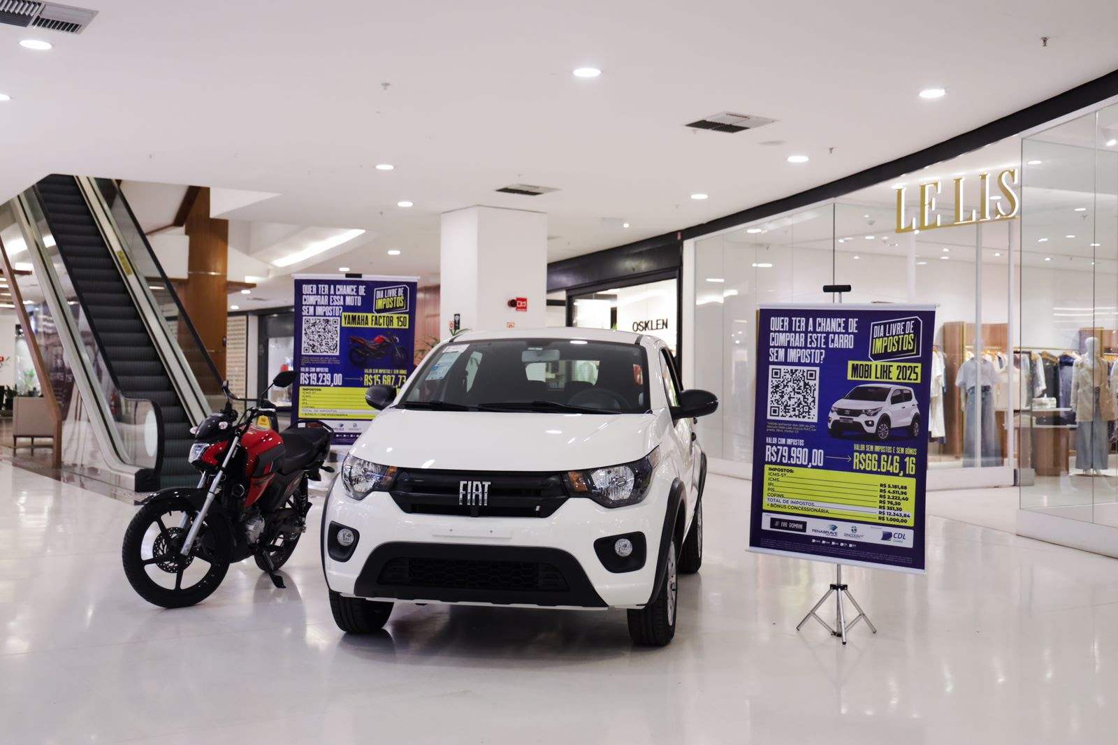 Sorteados poderão comprar motos e carro sem impostos em Cuiabá