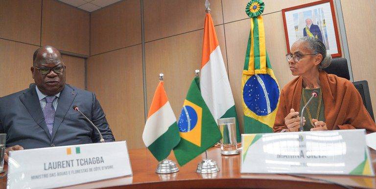 Marina Silva e ministro da Costa do Marfim fortalecem cooperação ambiental e climática entre as nações