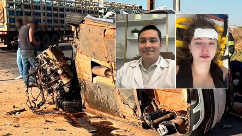Médico morre ao colidir com carreta na saída de Sinop; namorada sobrevive