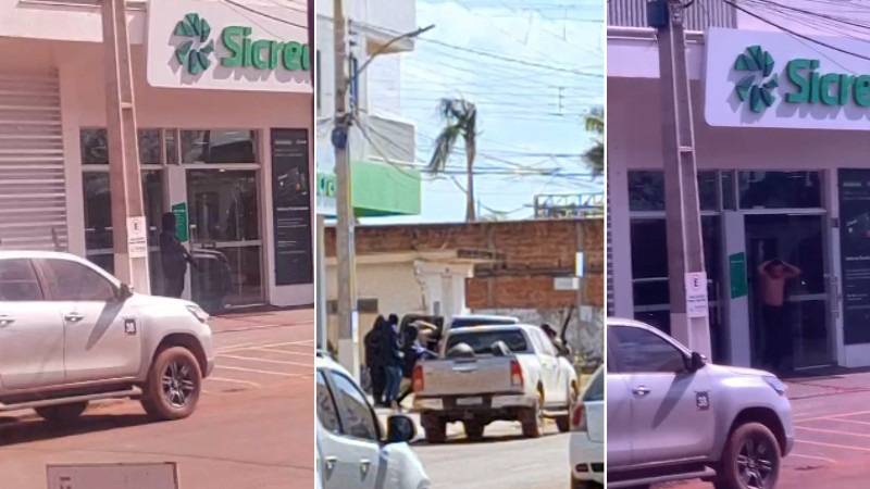 Criminosos armados assaltam banco em Brasnorte e usam reféns como escudo