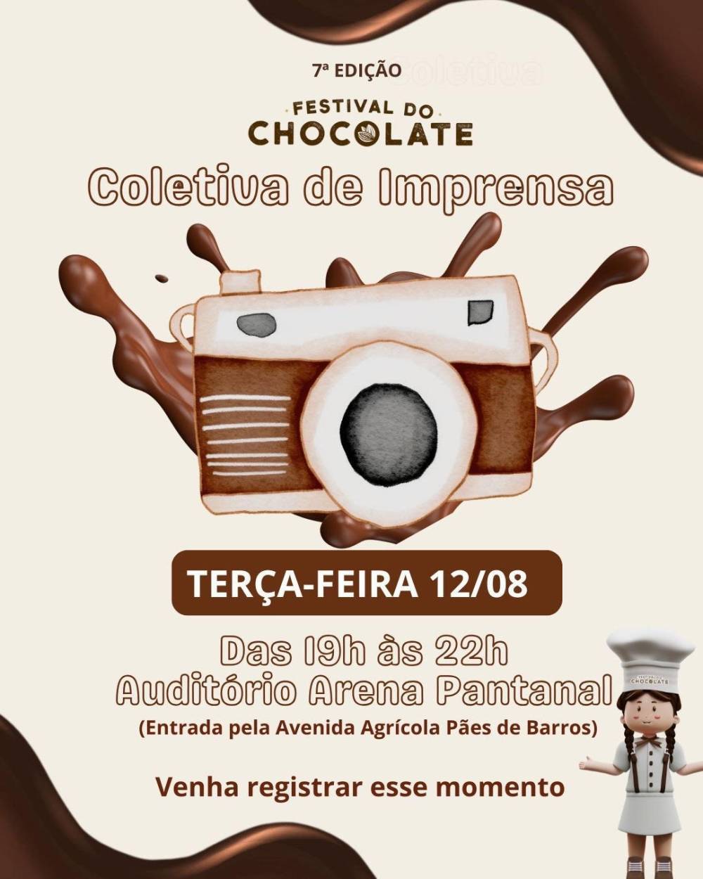 Festival do Chocolate será dia 12 de agosto