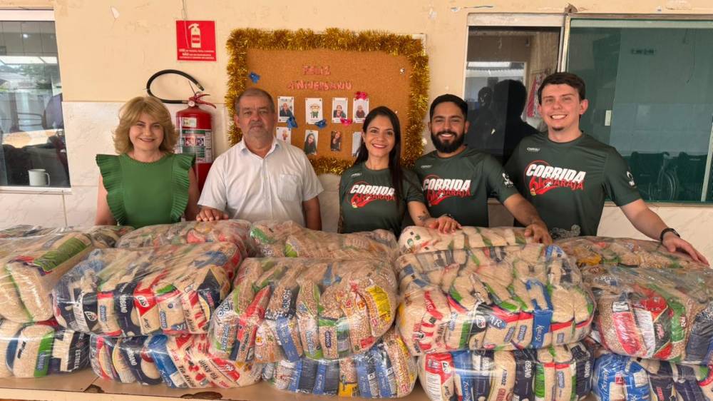 Alimentos arrecadados em corrida beneficente são entregues para entidades de Várzea Grande e Cuiabá