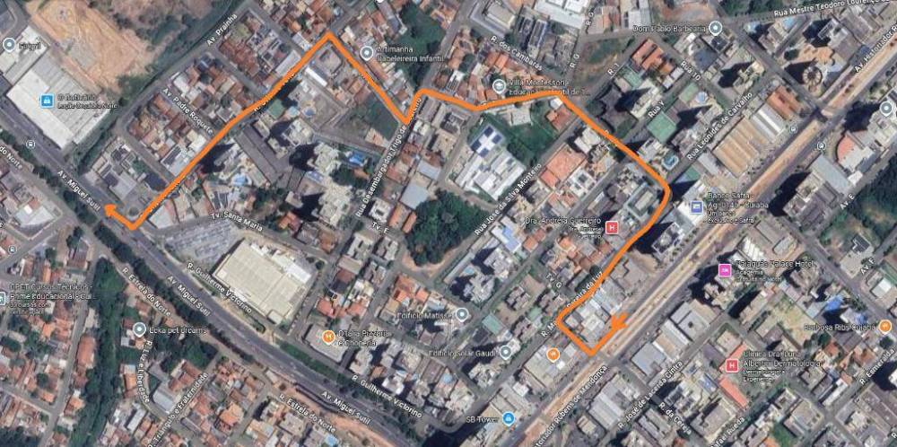 Alça de acesso da Avenida do CPA para a Miguel Sutil, ao lado da academia Smarfit, será totalmente interditada