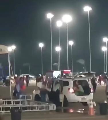 Vídeo mostra vendaval no Parque Novo MT 