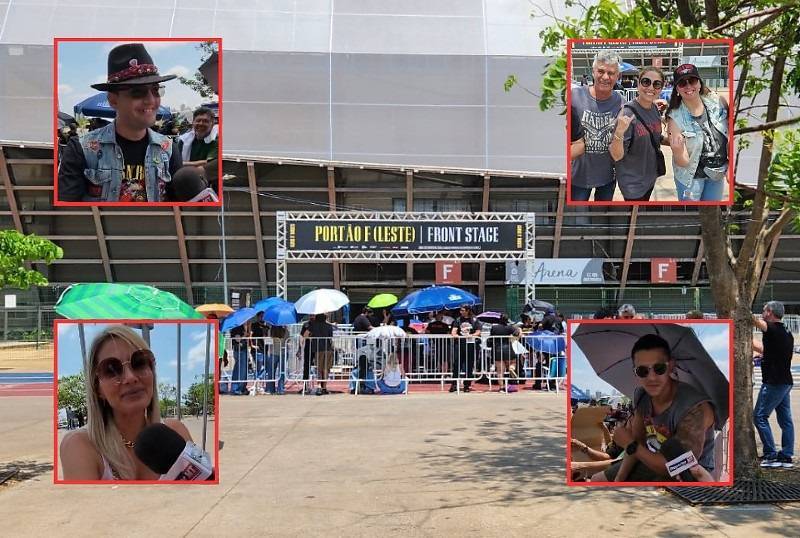 Dezenas de fãs da banda Guns N Roses acampam na Arena Pantanal