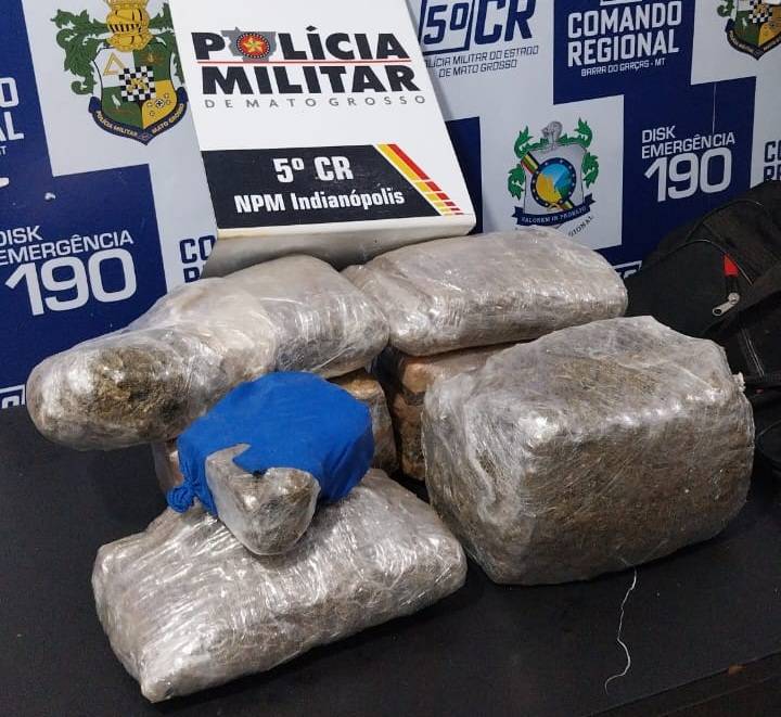 Dez quilos de supermaconha são apreendidos em um distrito de Barra do Garças