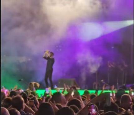 Mesmo com queda de estrutura de iluminação,  show do Gusttavo Lima reúne grande público no  Parque Novo Mato Grosso