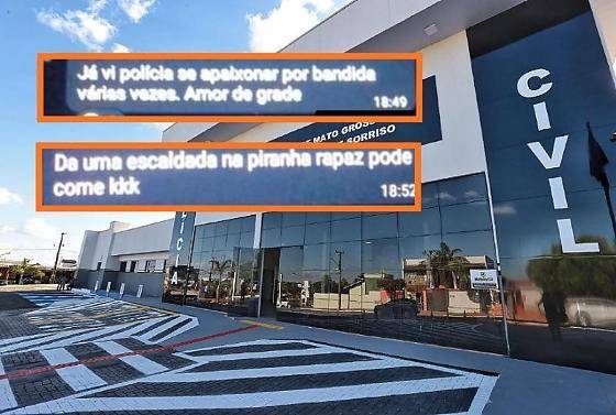 Conversa em grupo de policiais da delegacia de Sorriso expõe apoio ao crime