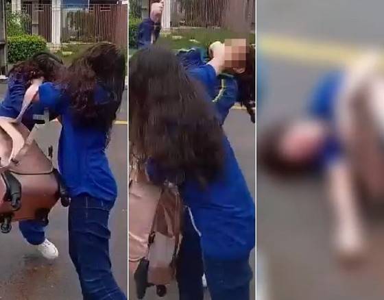 Estudante de 14 anos desmaia após briga na porta de escola; veja vídeo