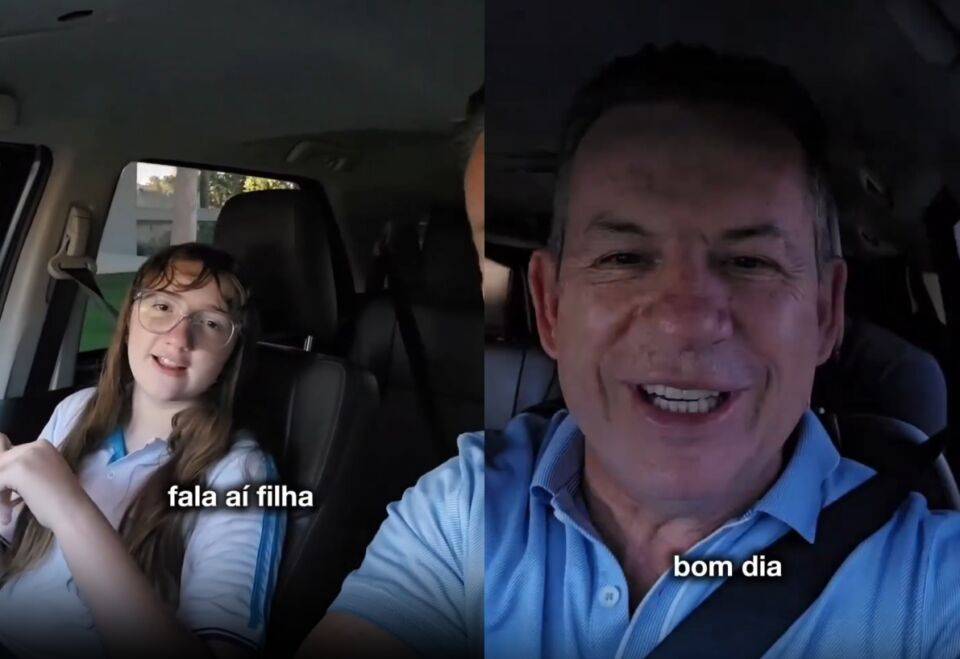 Mauro Mendes leva filha para a escola um dia depois de deixar governo