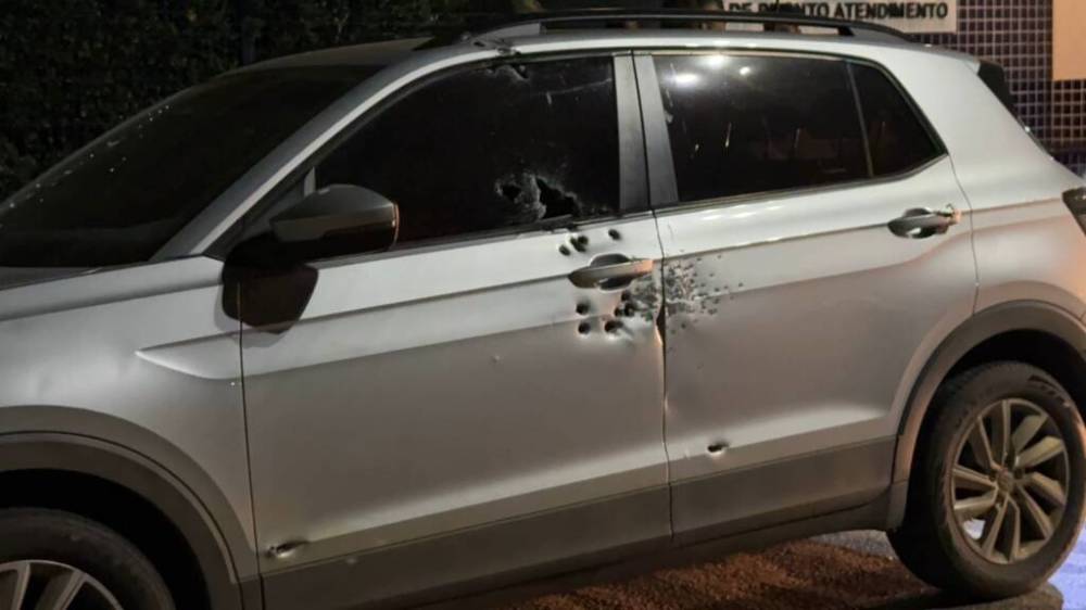 Carro de delegado é alvejado com tiros em Sorriso
