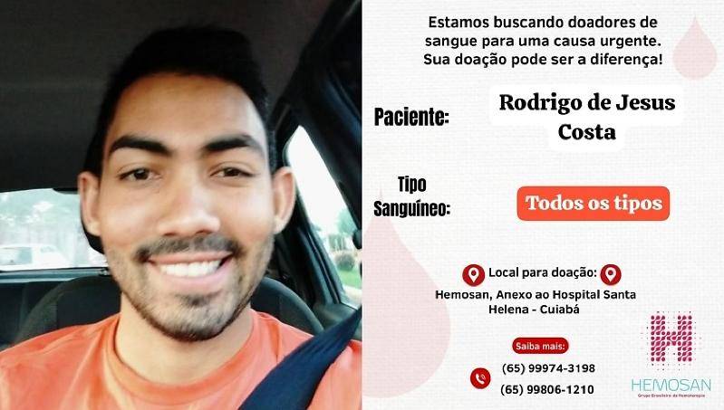 Jornalista do Olhar Direto é internado com quadro grave de infecção e precisa de doação de sangue