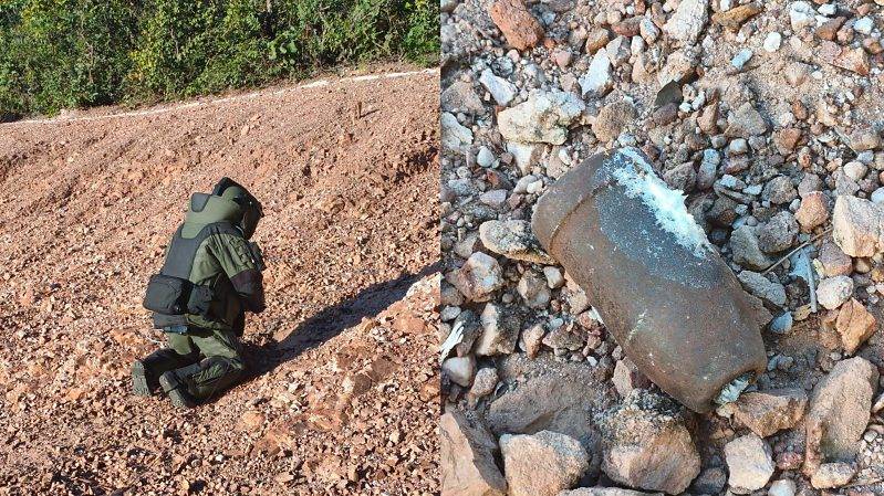 Esquadrão Antibombas destrói granada encontrada em via pública de Cáceres