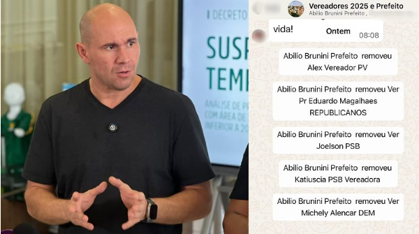 Abilio corta vereadores da base e diz que grupo de WhatsApp não é para quem joga contra a gestão