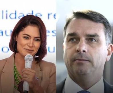 Colocamos uma pedra, diz Michelle sobre brigas com Flávio Bolsonaro