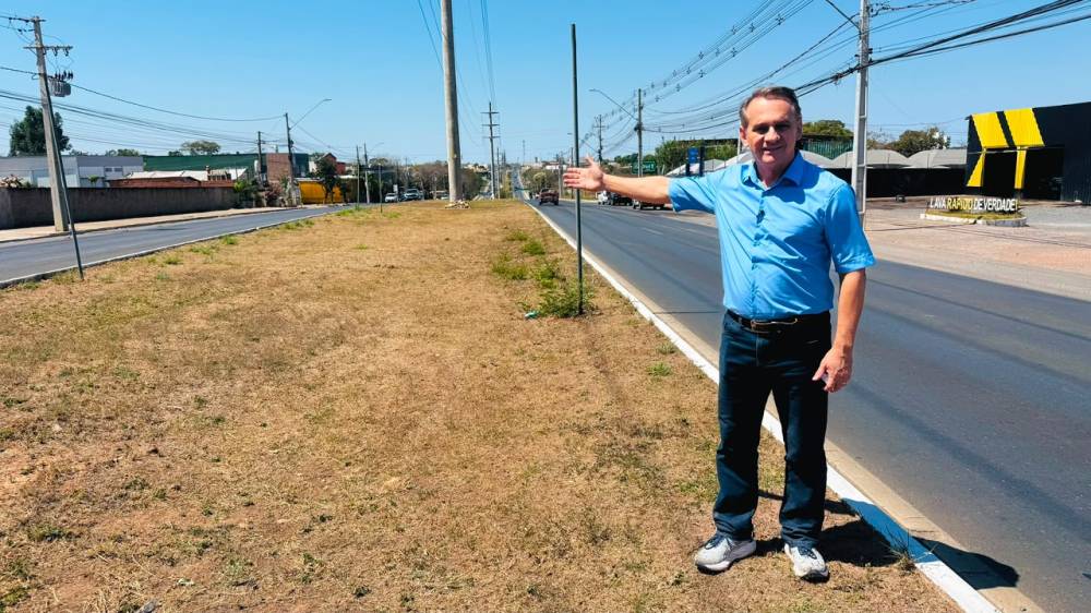 Wilson Santos percorre Avenida das Torres, obra de quando era prefeito de Cuiabá que transformou a capital