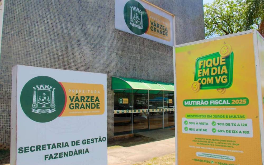 Refis 2026 oferece até 80% de desconto em juros e multas para quem têm dívidas em Várzea Grande