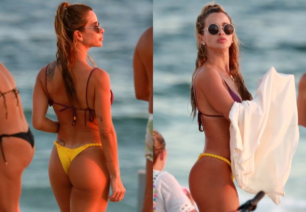 Dany Bananinha em dia de praia no Rio