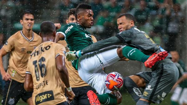 Palmeiras e Santos empatam sem gols e decepcionam no Allianz Parque