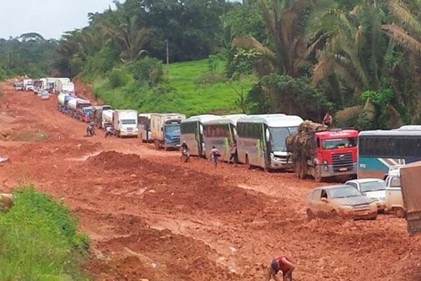 DNIT estende bloqueio de carretas e caminhões na BR-163 no Nortão de MT até sexta-feira, 8