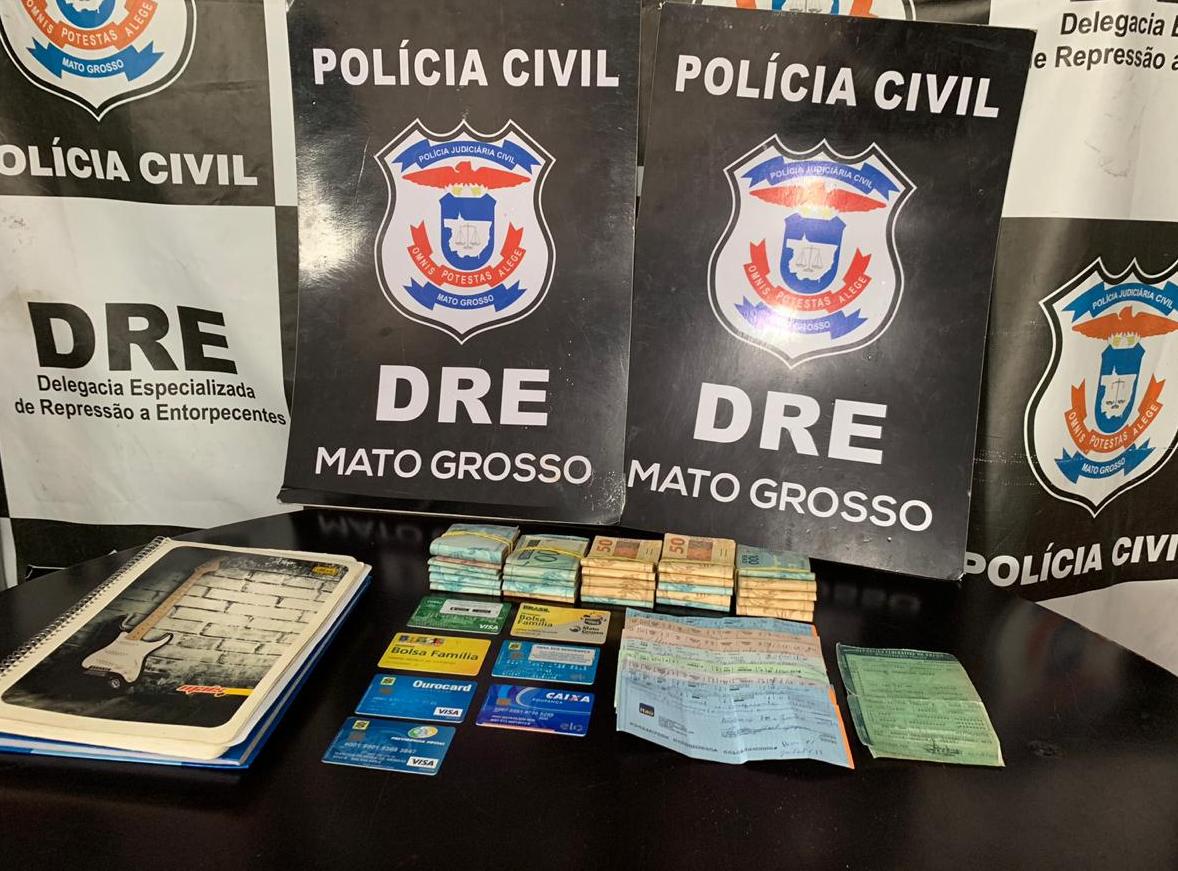  Polícia Civil apreende cartões e mais de R$ 26 mil durante investigação de tráfico em Várzea Grande