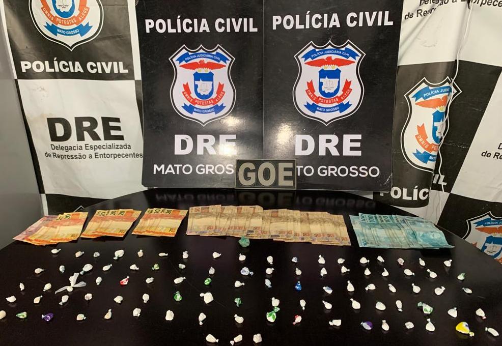 Buscas em quatro pontos de venda de drogas na Capital resultam em três pessoas presas 