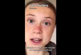 Greta Thumberg pede ajuda para combate ao coronavírus em Manaus