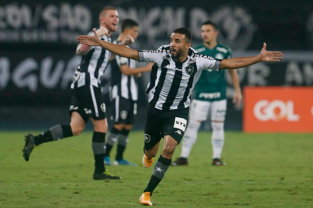 Botafogo bate o Palmeiras, quebra invencibilidade do adversário e volta a vencer após 10 jogos no Brasileirão