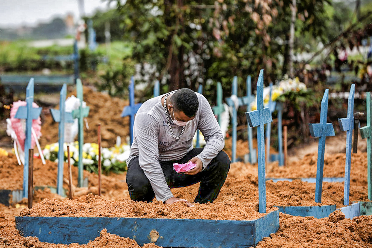 TRAGÉDIA: Mortandade acelera e Brasil ultrapassa 340 mil mortes pela Covid-19; MT tem 112 mortes em 24h 