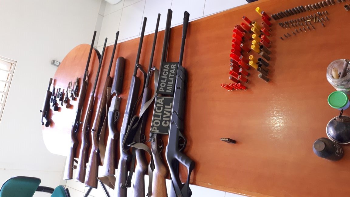  Operação conjunta apreende 14 armas de fogo em Lucas do Rio Verde